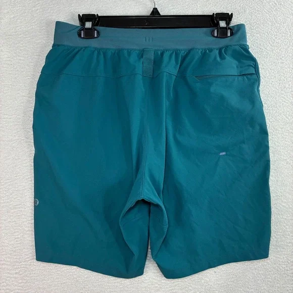Lululemon License To Train Short Men M Teal 8" Linerless LTT Running Gym LM7APYS - Picture 2 of 10